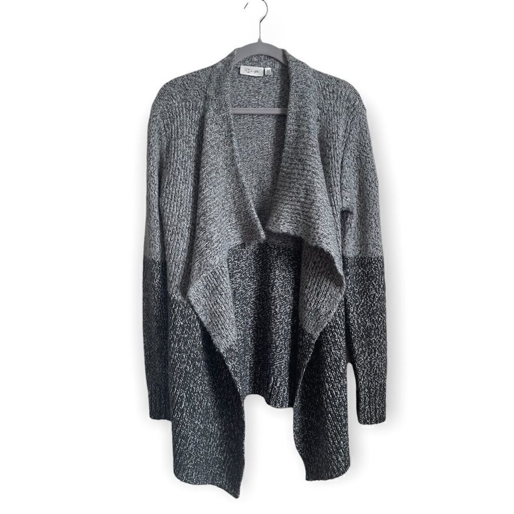 Rd Style Stitch Fix Gray Colorblock Drape Open Ca… - image 1